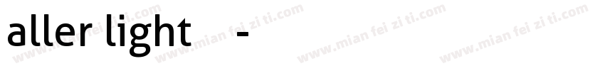 aller light字体字体转换